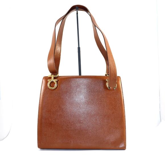 Salvatore Ferragamo Handbags - Salvatore Ferragamo Vintage Brown Leather Shoulder Bag Made in Italy